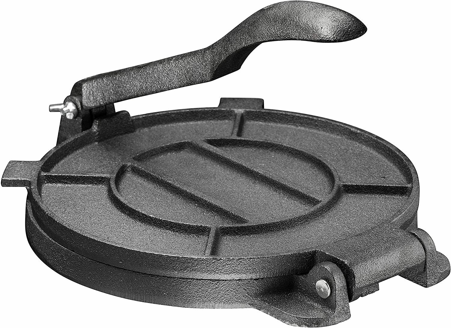Pre-Seasoned 8" Cast Iron Tortilla Press For Rotis, Quesadilla Maker