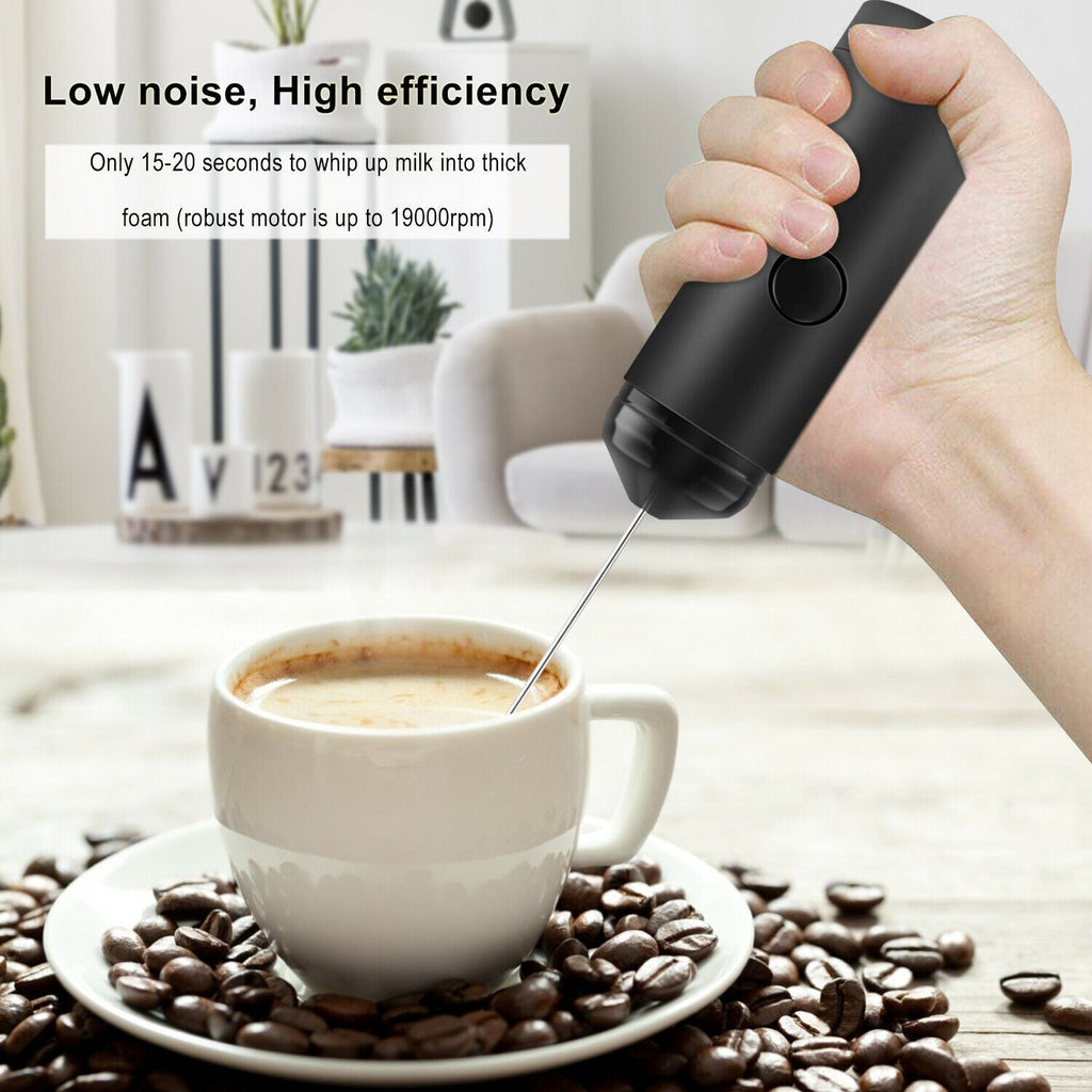 3 Pc Handheld Electric Milk Frother and Egg Beater, USB Charged
