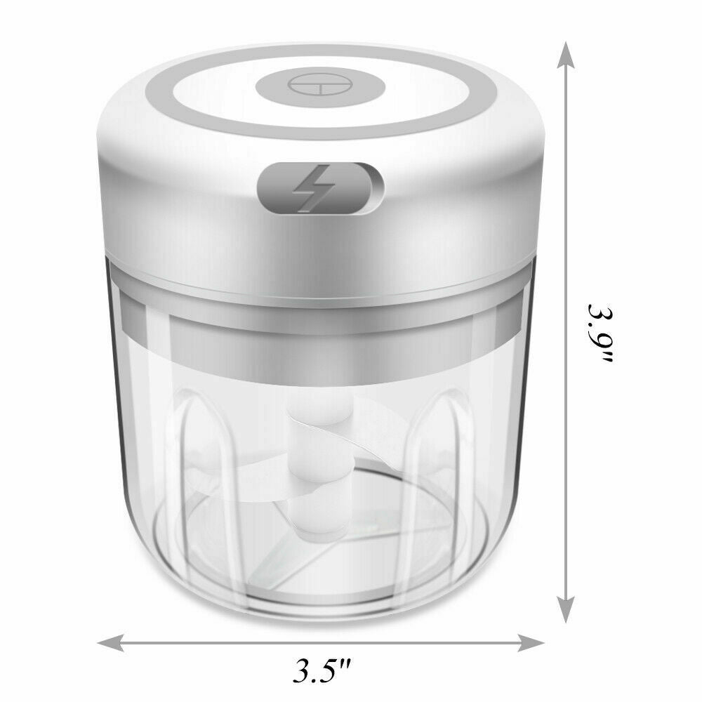 Electric 300ML Garlic Press, Meat Mincer, Blender And Mixer With 100ML Cup Free