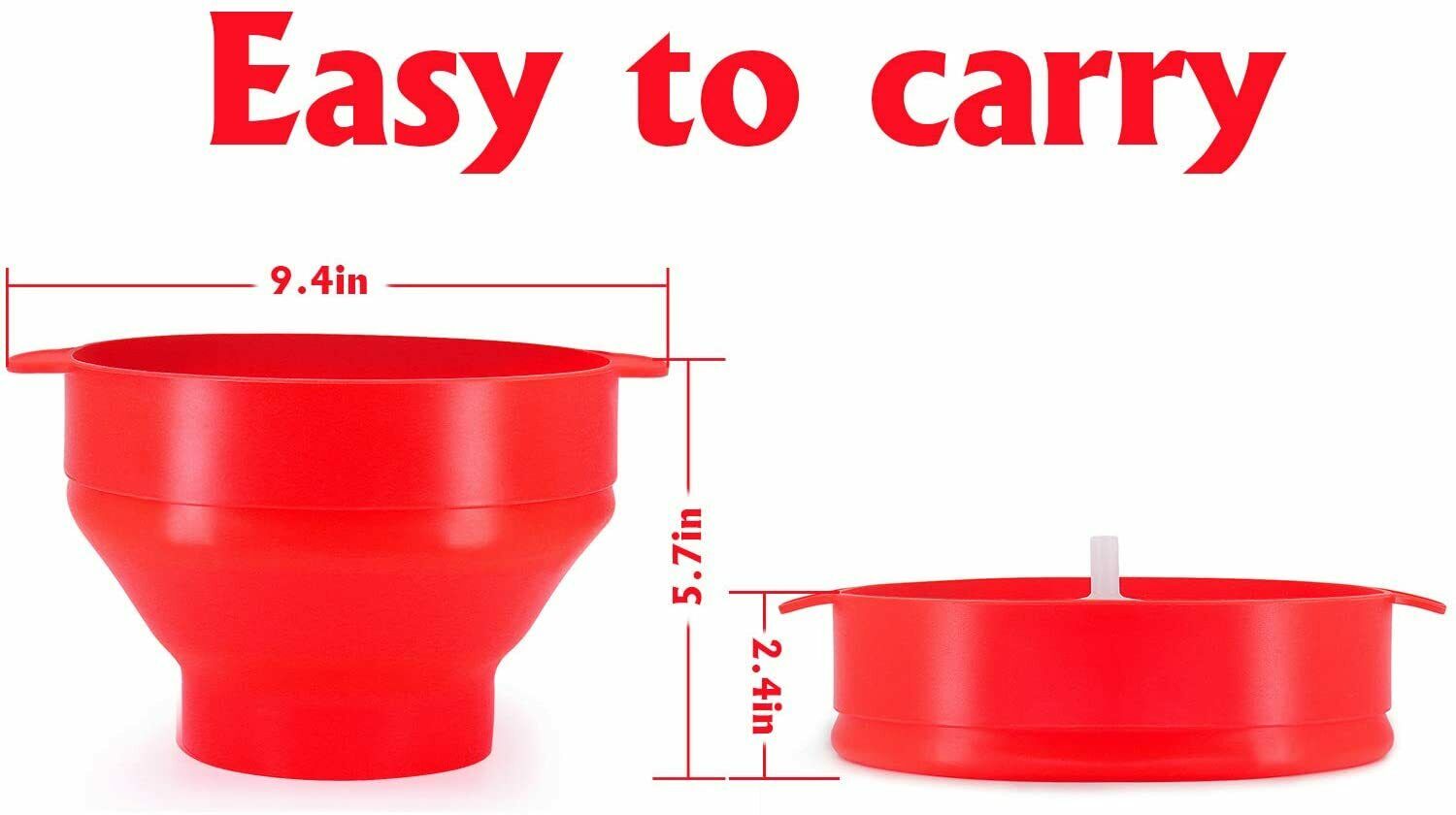 Microwave Silicone, Collapsible Popcorn Popper Maker