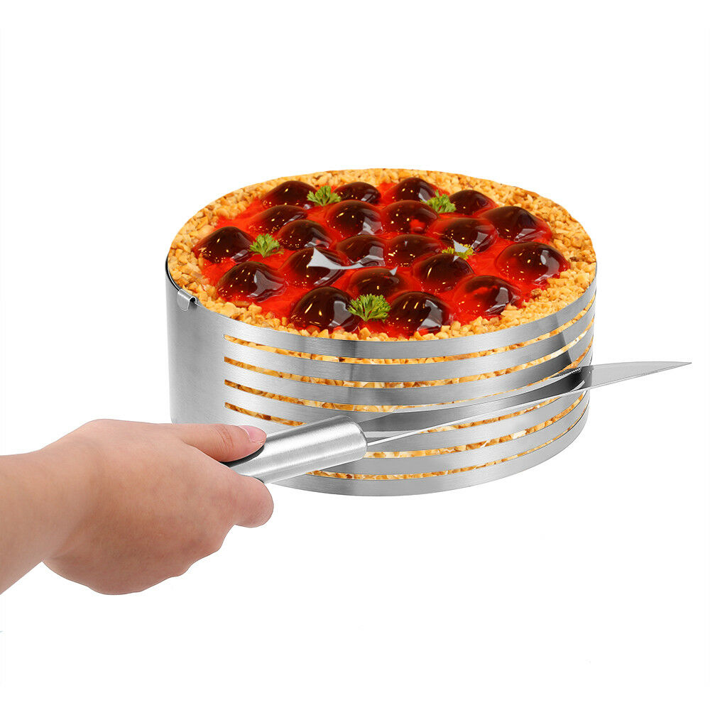 Adjustable 9-12” Pastry, Baking, Mousse Cake Round Ring Cutter, Layer Slicer Mold