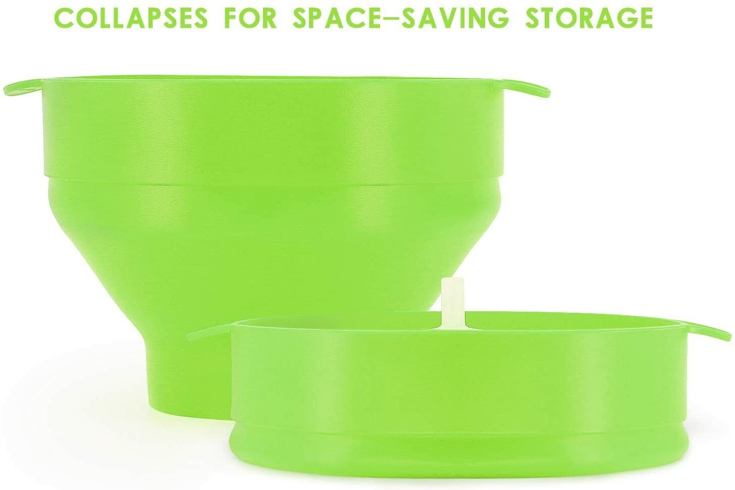 Microwave Silicone, Collapsible Popcorn Popper Maker