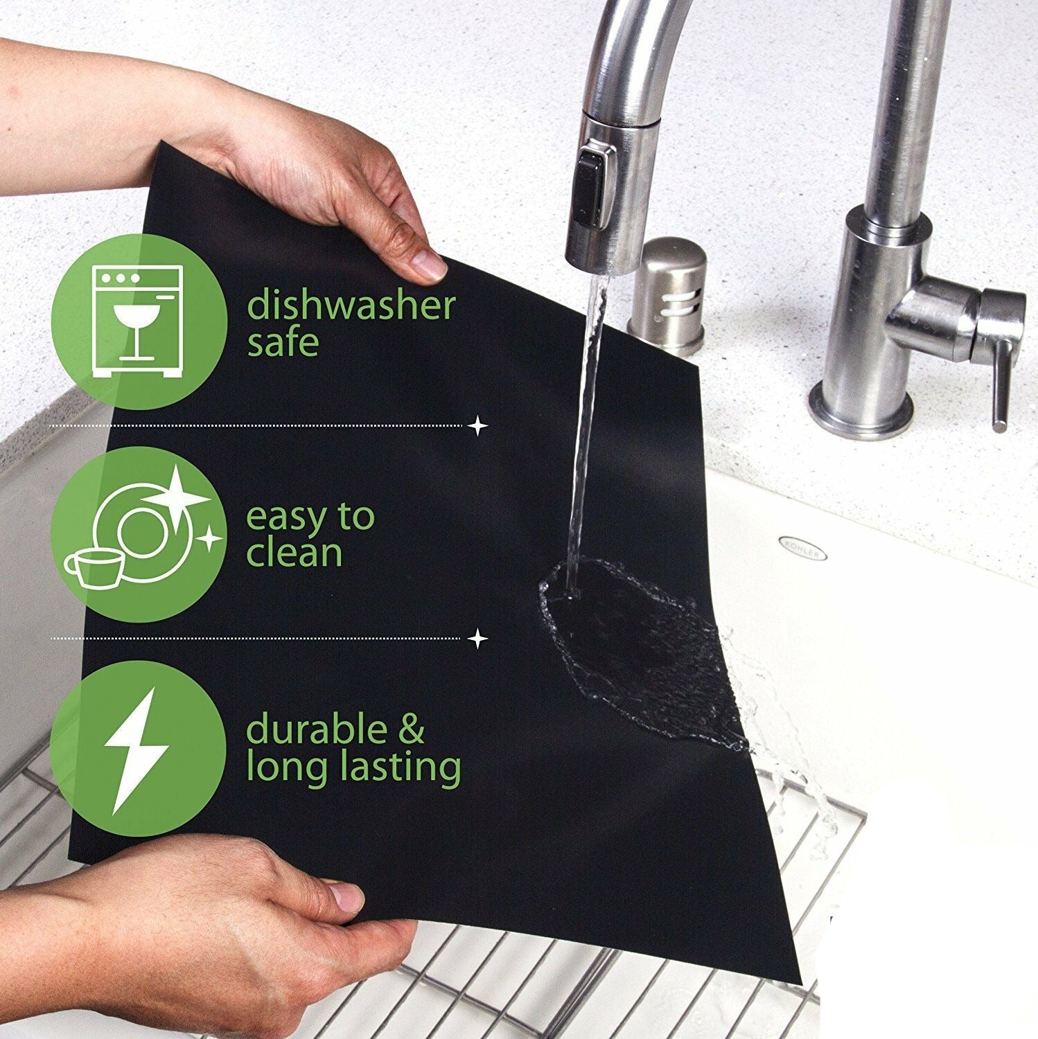 Set of 2 Large Heavy Duty Nonstick Teflon BPA Free Oven Mat- Oven Liners