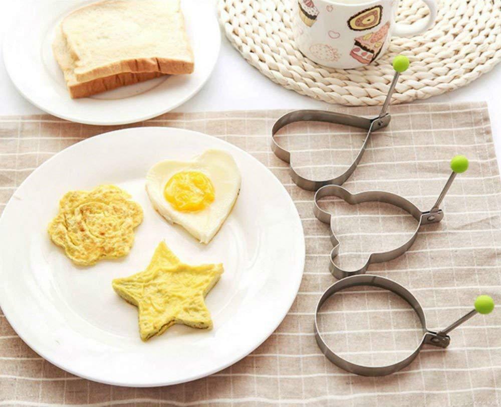 5Pcs Non Stick Stainless Steel, Fried Egg, Pancake Ring Mold