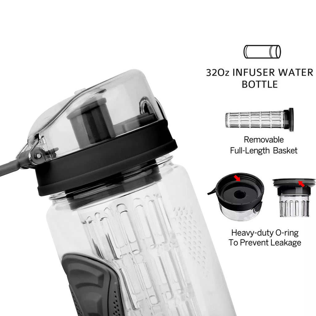 32 Oz Fruit Infusing Infuser Water Bottle- BPA Free