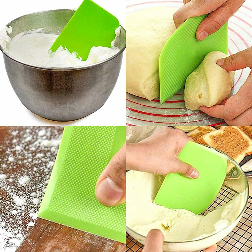 2 PCS Plastic Dough, Bowl,  Bench Scraper