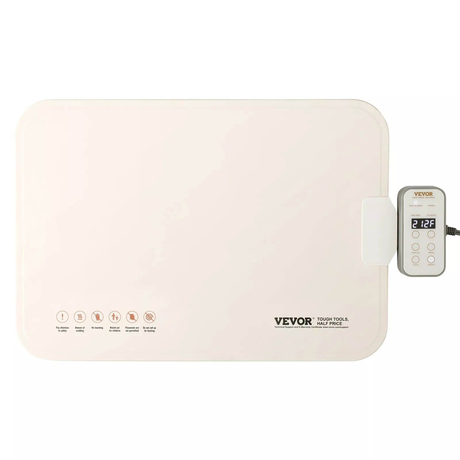 Electric Warming Tray Rollable Buffet Food Warming Mat w/ Temp Control