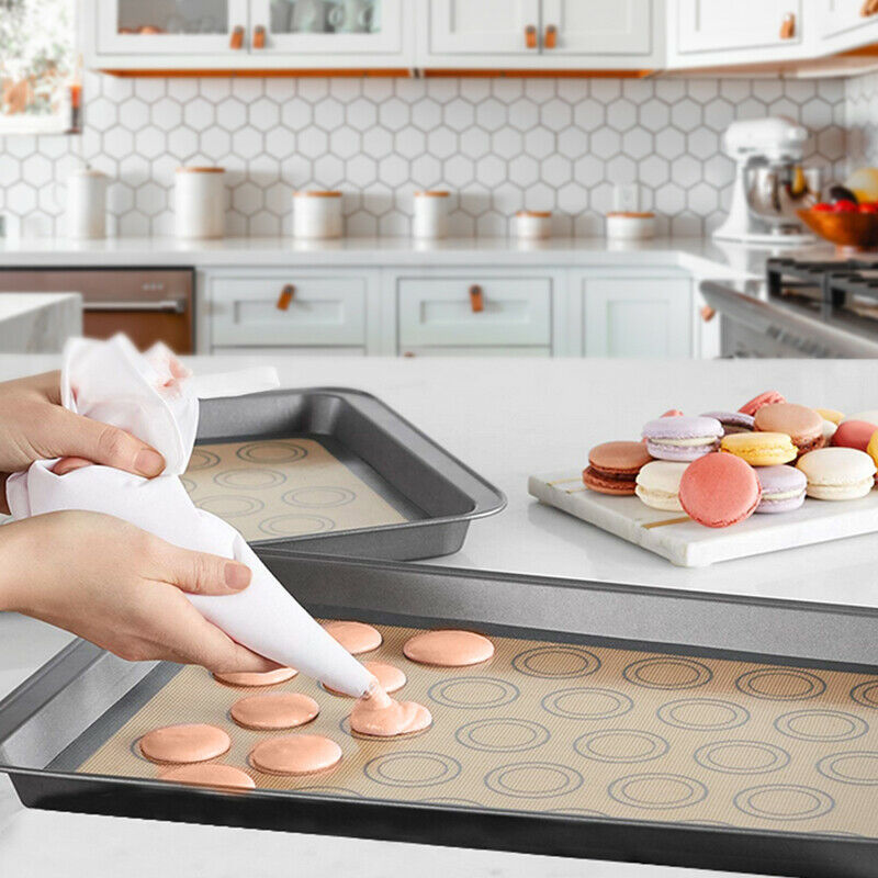 2Pcs 30-Cavity Silicone Pastry, Cake Macaron, Macaroon Oven Baking Mould Mat