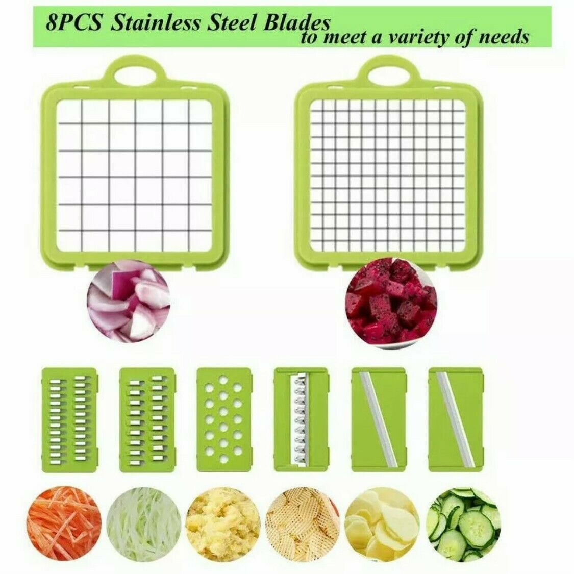 15-In-1 Vegetable Fruit Chopper, Cutter, Veggie Dicer Slicer With Container