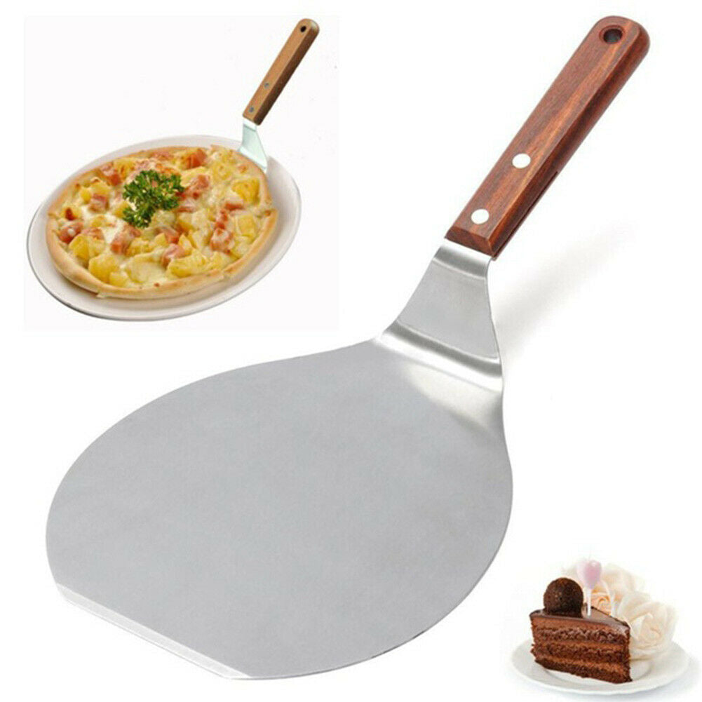 13 Inch Long Wooden Handle Stainless Steel Cake And Pizza Peel