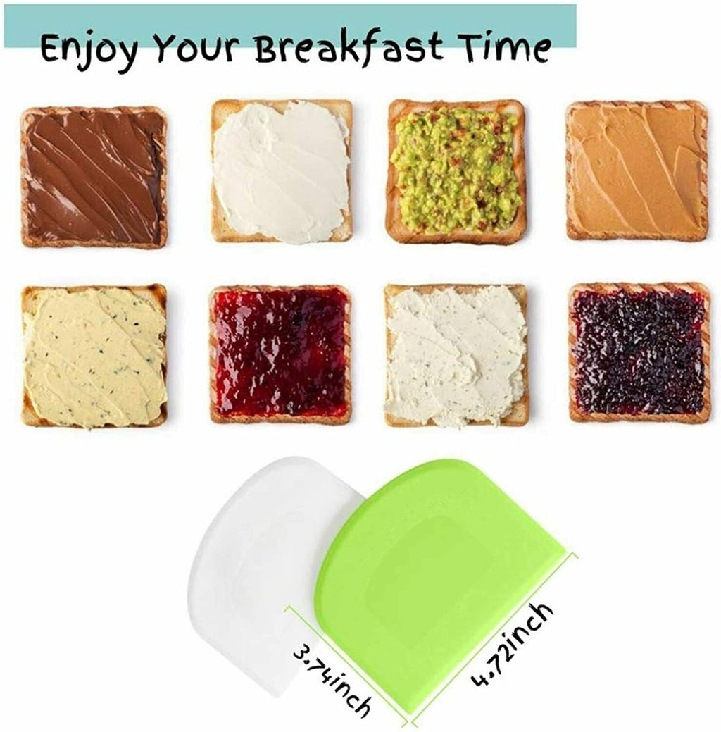 2 PCS Plastic Dough, Bowl,  Bench Scraper