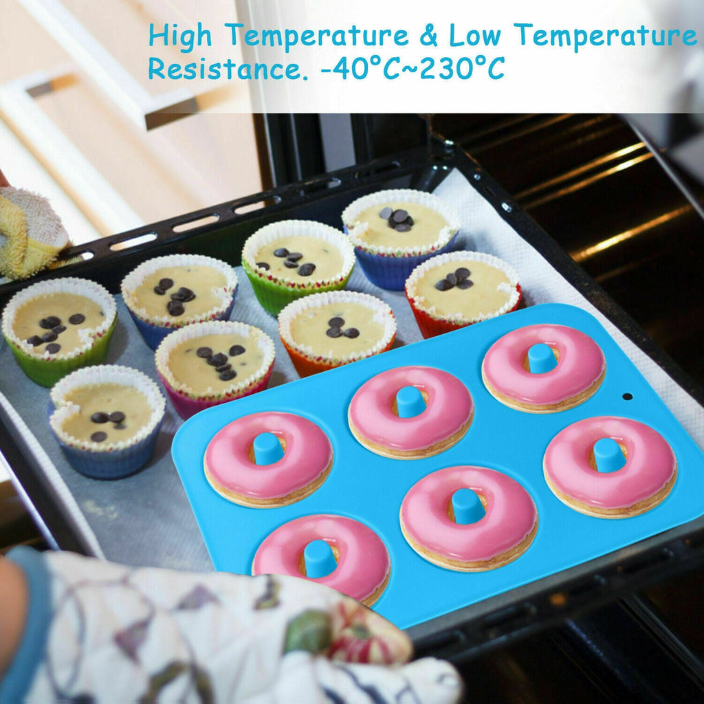 6-Hole Silicone Donut Baking Pan