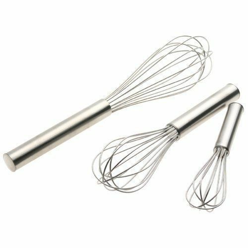 Set of 3 Stainless Steel Balloon Wire Whisks- 8/10/12 inch