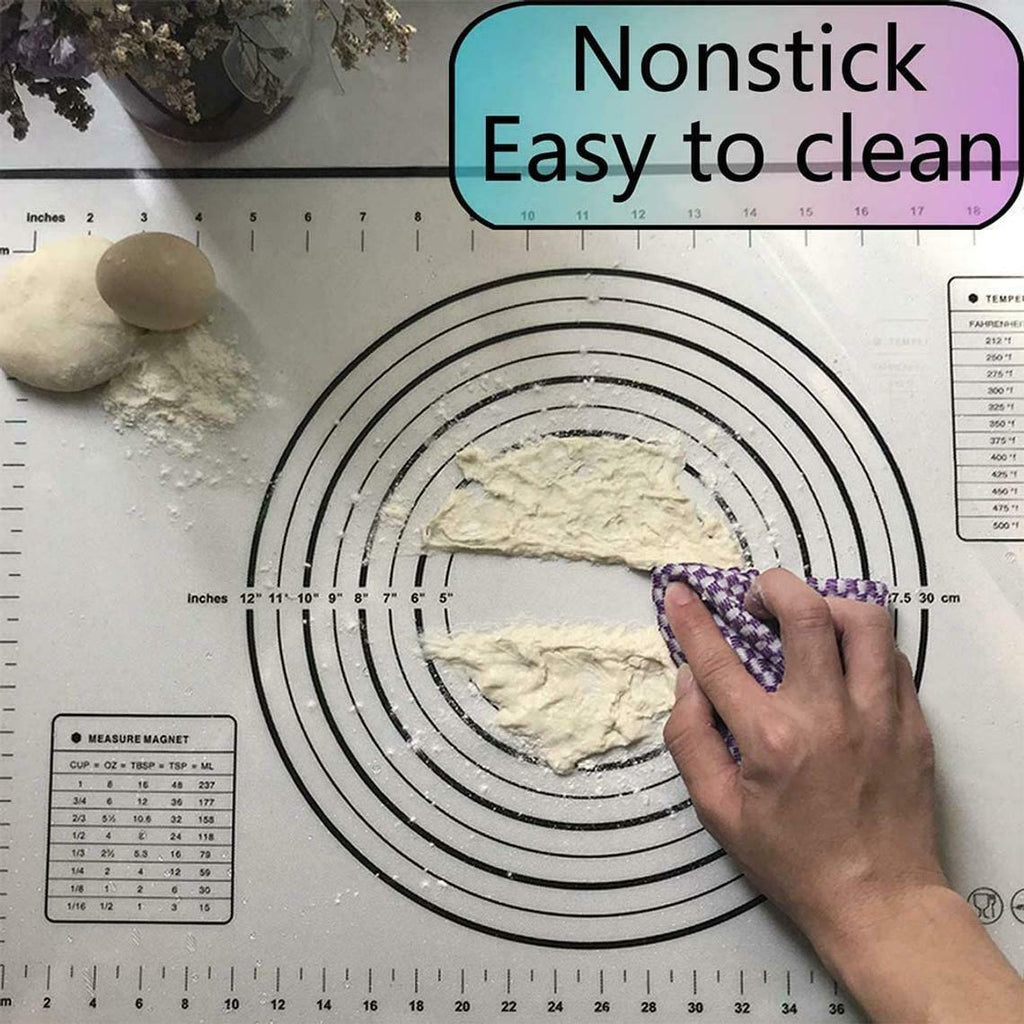 2 Pack Silicone, Non Slip, Measurement Pastry Mat