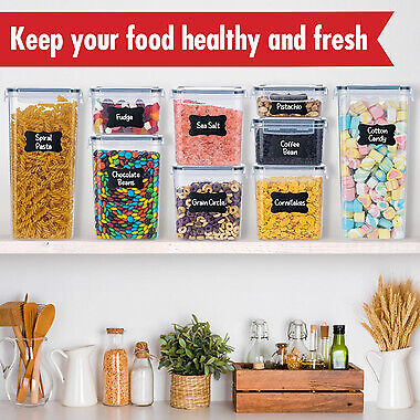 42 Mega Pack Plastic Stackable Food Containers with Airtight Lids, Leak Proof & Freezer