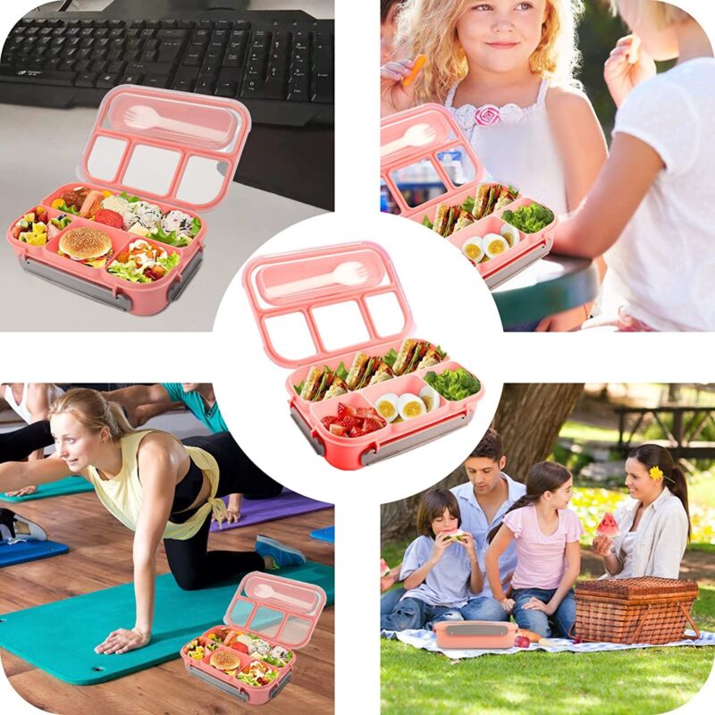 Bento Lunch Box With 4 Compartment For Adults & Kids