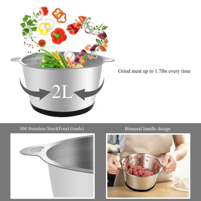 Electric 2L Food Chopper, Meat Grinder, Blender And Mincer