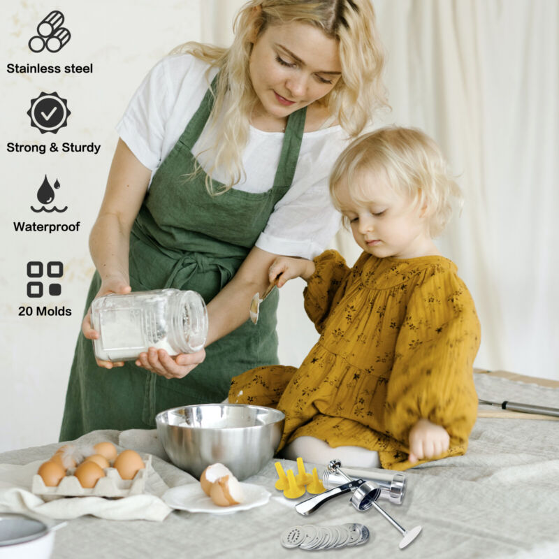 25 Pcs Cookie Press, Biscuit Maker, Cake Making & Decorating Kit