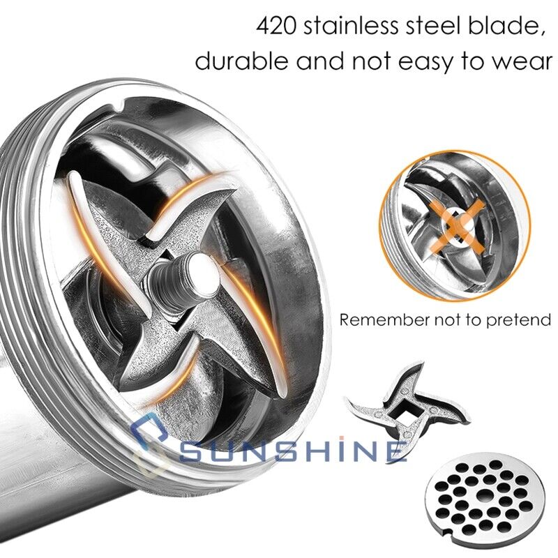 Meat Grinder, Mincer, Stuffer, Hand Manual Sausage Filler Machine