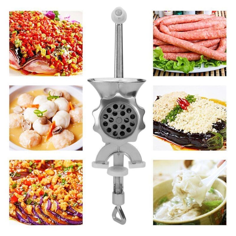 Meat Grinder, Mincer, Stuffer, Hand Manual Sausage Filler Machine