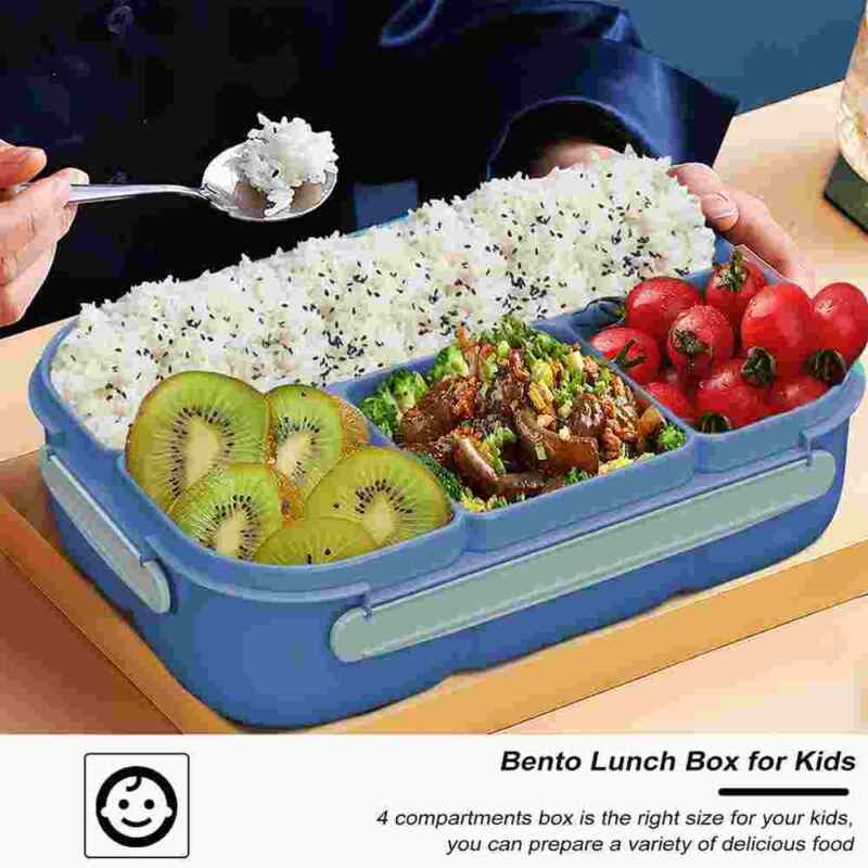 Bento Lunch Box With 4 Compartment For Adults & Kids